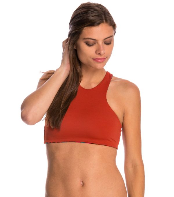 Billabong Swimwear Gettin Native High Neck Reversible Crop Bikini Top Hot on Sale - Image 5