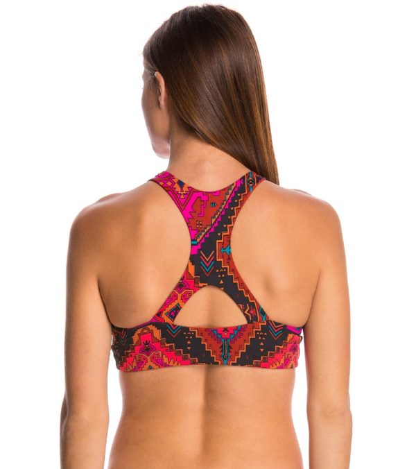 Billabong Swimwear Gettin Native High Neck Reversible Crop Bikini Top Hot on Sale - Image 3